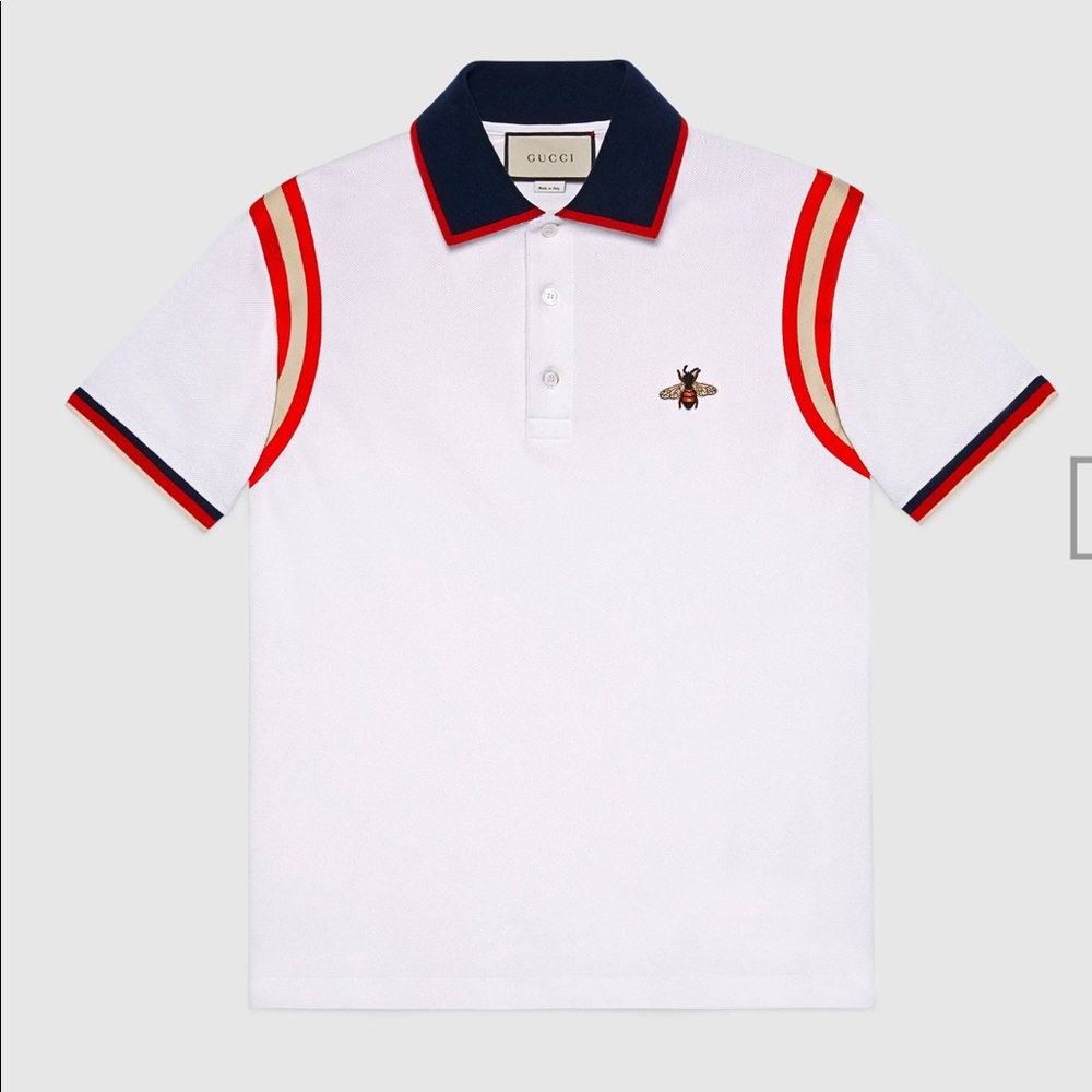 Gucci Cotton Polo with Bee